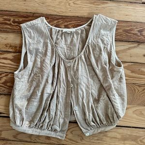 Ovate linen top